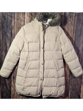 Lauren Ralph Lauren LRL Down Parka Puffer Coat Faux Fur Hooded Gorpcore Women L